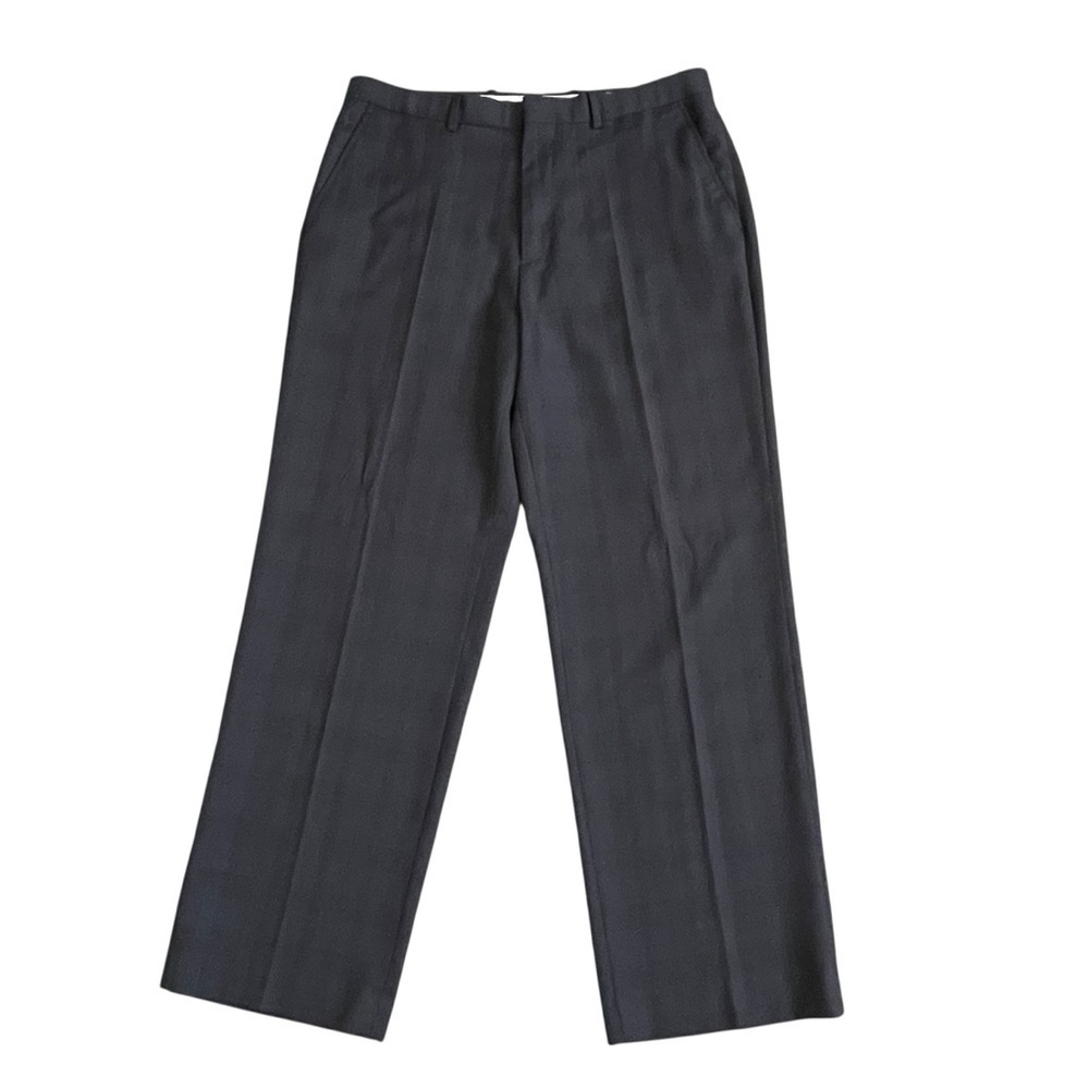Perry Ellis Dress Pants Men’s Size 33x30 Blue Plaid Classic Fit